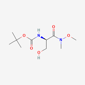 Chemical structure of TERT-BUTYL (R)-1-(N-METHOXY-N-METHYLCARBAMOYL)-2-HYDROXYETHYLCARBAMATE