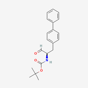Chemical structure of tert-Butyl (R)-(1-([1,1'-Biphenyl]-4-yl)-3-oxopropan-2-yl)carbamate