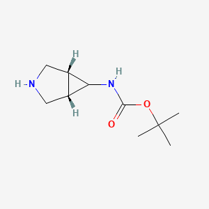 Chemical structure of Tert-Butyl (Meso-1R,5S,6S)-3-Azabicyclo[3.1.0]Hexan-6-Ylcarbamate