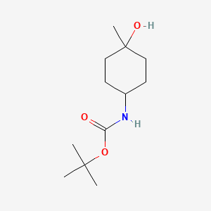 Chemical structure of cis-4-(Boc-amino)-1-methylcyclohexanol