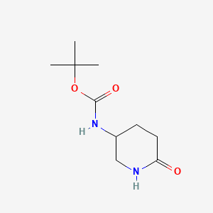 Chemical structure of tert-Butyl (6-oxopiperidin-3-yl)carbamate