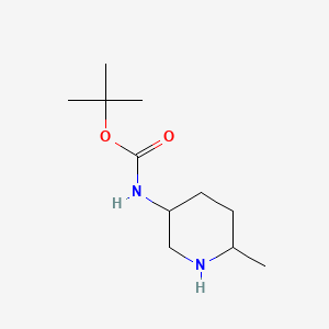 Chemical structure of tert-Butyl (6-methylpiperidin-3-yl)carbamate