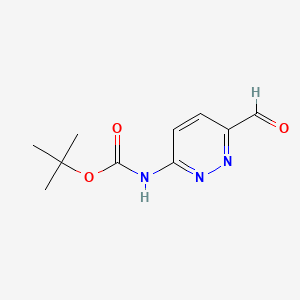 Chemical structure of tert-Butyl (6-formylpyridazin-3-yl)carbamate