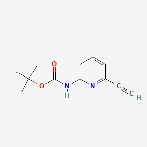 Chemical structure of tert-Butyl (6-ethynylpyridin-2-yl)carbamate