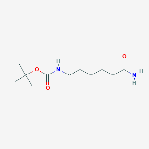 Chemical structure of tert-Butyl (6-amino-6-oxohexyl)carbamate