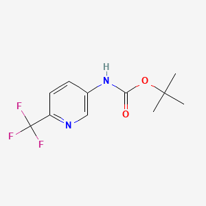 Chemical structure of tert-Butyl (6-(trifluoromethyl)pyridin-3-yl)carbamate