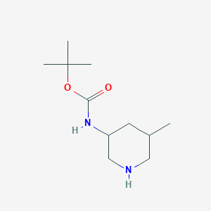 Chemical structure of tert-Butyl (5-methylpiperidin-3-yl)carbamate