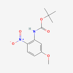 Chemical structure of tert-Butyl (5-methoxy-2-nitrophenyl)carbamate