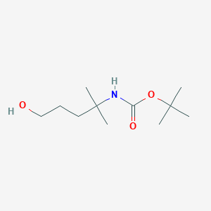 Chemical structure of Tert-butyl 5-hydroxy-2-methylpentan-2-ylcarbamate