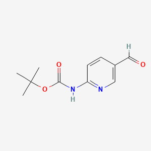 Chemical structure of tert-Butyl (5-formylpyridin-2-yl)carbamate