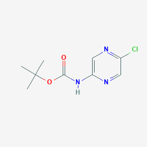 Chemical structure of tert-Butyl (5-chloropyrazin-2-yl)carbamate