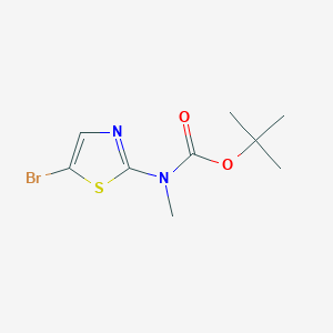 Chemical structure of tert-Butyl (5-bromothiazol-2-yl)(methyl)carbamate