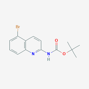 Chemical structure of tert-Butyl (5-bromoquinolin-2-yl)carbamate