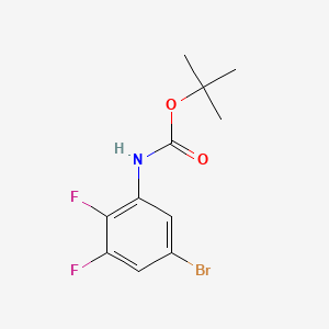 Chemical structure of tert-Butyl (5-bromo-2,3-difluorophenyl)carbamate