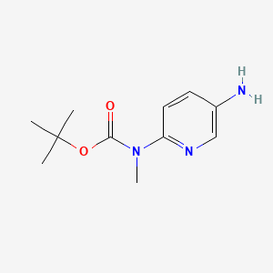 Chemical structure of tert-Butyl (5-aminopyridin-2-yl)(methyl)carbamate