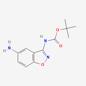 Chemical structure of tert-Butyl (5-aminobenzo[d]isoxazol-3-yl)carbamate