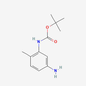Chemical structure of tert-Butyl (5-amino-2-methylphenyl)carbamate