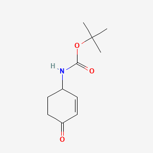 Chemical structure of tert-Butyl (4-oxocyclohex-2-en-1-yl)carbamate