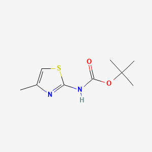 Chemical structure of tert-Butyl (4-methylthiazol-2-yl)carbamate