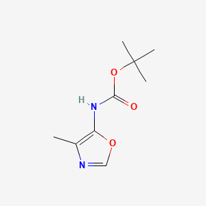 Chemical structure of tert-Butyl (4-methyloxazol-5-yl)carbamate