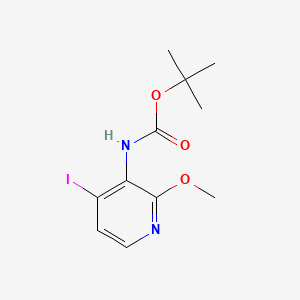 Chemical structure of tert-Butyl (4-iodo-2-methoxypyridin-3-yl)carbamate