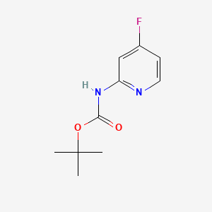 Chemical structure of TERT-BUTYL (4-FLUOROPYRIDIN-2-YL)CARBAMATE