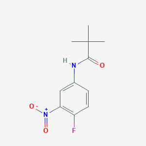 Chemical structure of tert-butyl (4-fluoro-3-nitrophenyl)carbamate