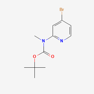 Chemical structure of tert-Butyl (4-bromopyridin-2-yl)(methyl)carbamate