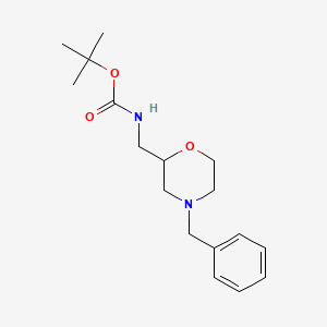 Chemical structure of tert-Butyl (4-benzylmorpholin-2-yl)(methyl)carbamate