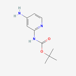 Chemical structure of tert-Butyl (4-aminopyridin-2-yl)carbamate