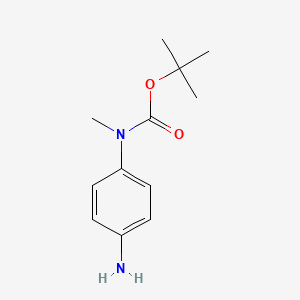 Chemical structure of tert-Butyl (4-aminophenyl)(methyl)carbamate