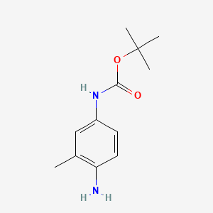 Chemical structure of tert-Butyl (4-amino-3-methylphenyl)carbamate