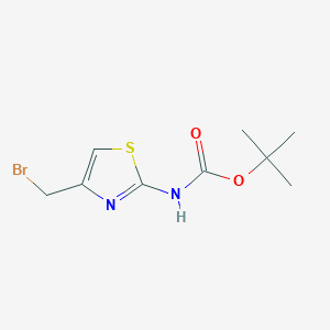 Chemical structure of tert-Butyl (4-(bromomethyl)thiazol-2-yl)carbamate