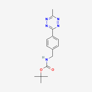 Chemical structure of Tert-Butyl (4-(6-Methyl-1, 2, 4, 5-Tetrazin-3-Yl)Benzyl)Carbamate
