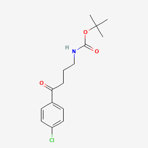 Chemical structure of tert-Butyl 4-(4-chlorophenyl)-4-oxobutylcarbamate