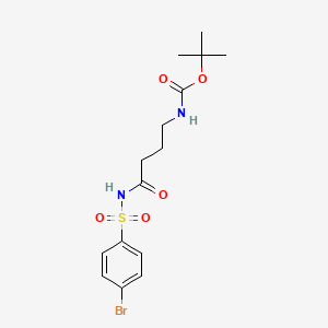 Chemical structure of tert-Butyl (4-(4-bromophenylsulfonamido)-4-oxobutyl)carbamate
