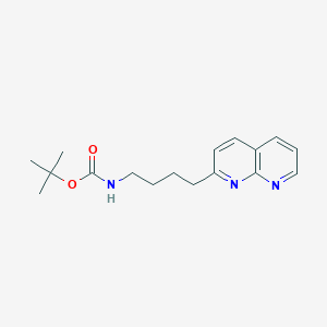 Chemical structure of tert-Butyl (4-(1,8-naphthyridin-2-yl)butyl)carbamate