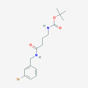 Chemical structure of tert-Butyl (4-((3-bromobenzyl)amino)-4-oxobutyl)carbamate