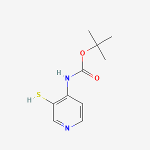 Chemical structure of tert-Butyl (3-mercaptopyridin-4-yl)carbamate