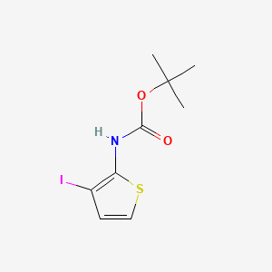 Chemical structure of tert-Butyl (3-iodothiophen-2-yl)carbamate