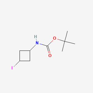 Chemical structure of tert-Butyl (3-iodocyclobutyl)carbamate