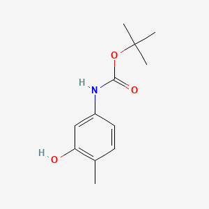 Chemical structure of tert-Butyl (3-hydroxy-4-methylphenyl)carbamate