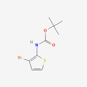 Chemical structure of tert-Butyl (3-bromothiophen-2-yl)carbamate