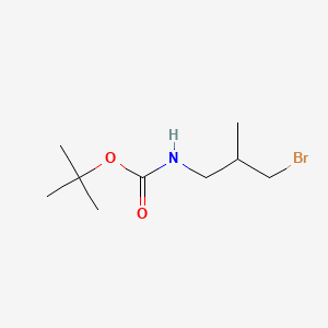 Chemical structure of tert-Butyl (3-bromo-2-methylpropyl)carbamate