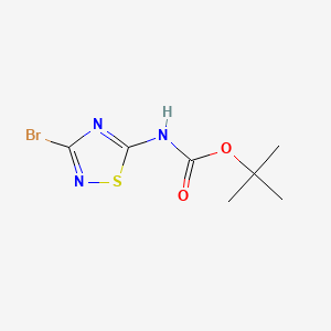 Chemical structure of tert-Butyl (3-bromo-1,2,4-thiadiazol-5-yl)carbamate