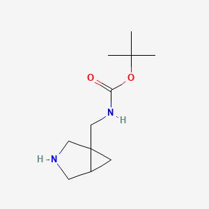 Chemical structure of tert-Butyl (3-azabicyclo[3.1.0]hexan-1-ylmethyl)carbamate