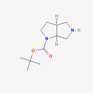 Chemical structure of Tert-butyl (3AS,6AS)-hexahydropyrrolo[3,4-B]pyrrole-1(2H)-carboxylate