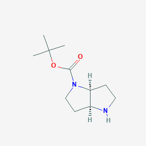 Chemical structure of tert-Butyl (3as,6as)-hexahydropyrrolo[3,2-b]pyrrole-1(2h)-carboxylate