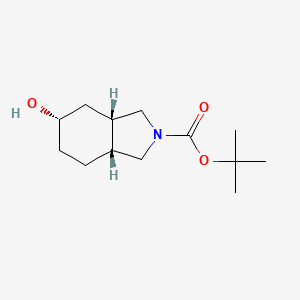 Chemical structure of tert-Butyl (3aS,5S,7aR)-5-hydroxyoctahydro-2H-isoindole-2-carboxylate