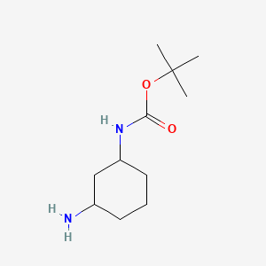 Chemical structure of tert-Butyl (3-aminocyclohexyl)carbamate